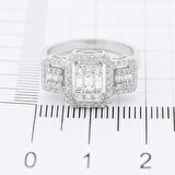 0.62 Karat Baget Pırlanta Yüzük (E-F VS/Tria Baget)